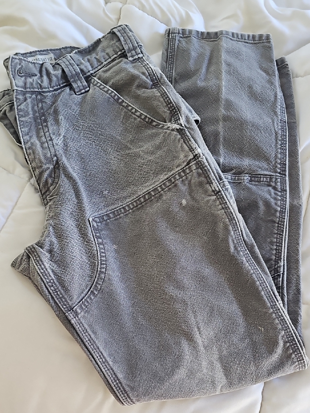 Carhartt Gray Wide-Leg Utility Pants